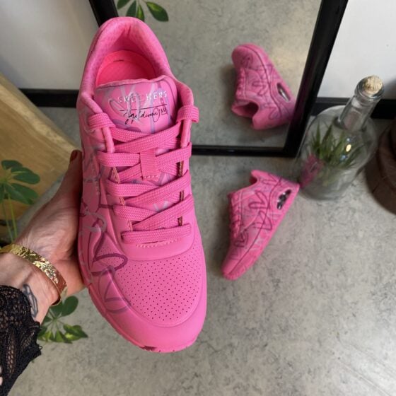 Skechers rosa hjertesko