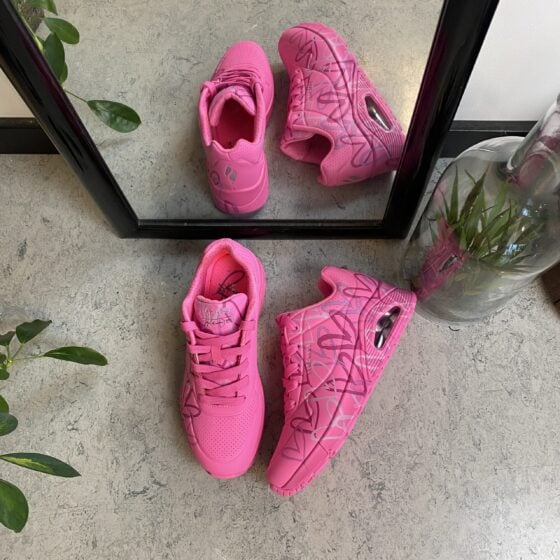 Skechers rosa hjertesko