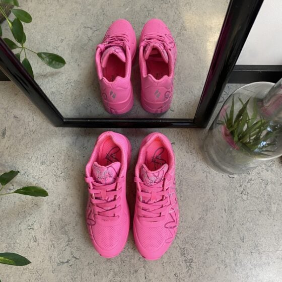 Skechers rosa hjertesko