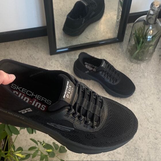 Sorte Skechers Slip-Ins med overdel i stretch