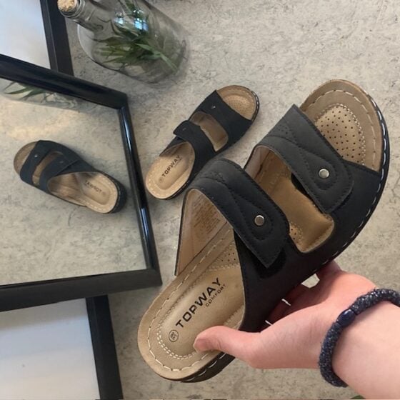 Komfort slip on sandal – enkel, myk og perfekt til hverdagen