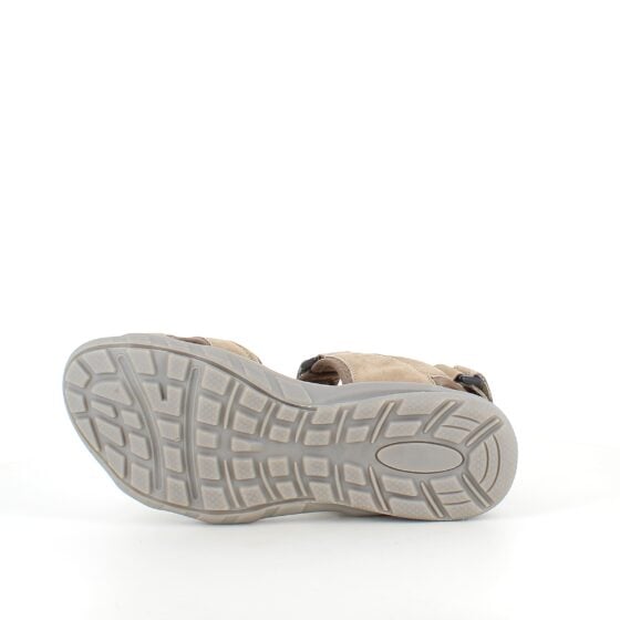 Beige og grå sporty sandal – komfort, støtte og et naturlig utseende i ett