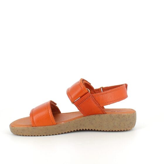 Nature sandal i brunt skinn med lyse såler