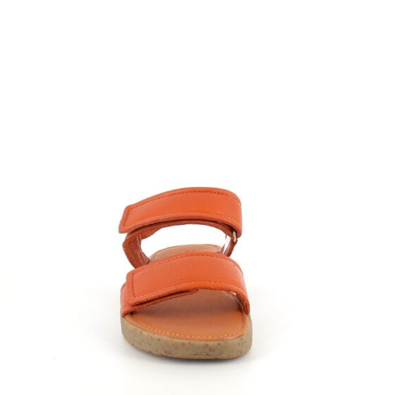 Nature sandal i brunt skinn med lyse såler