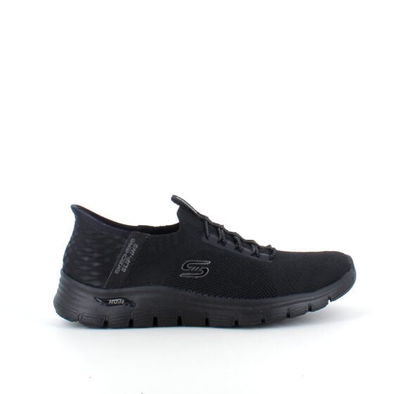 Svart Skechers slip-ins med fotbuestøtte