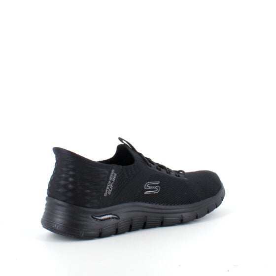 Svart Skechers slip-ins med fotbuestøtte