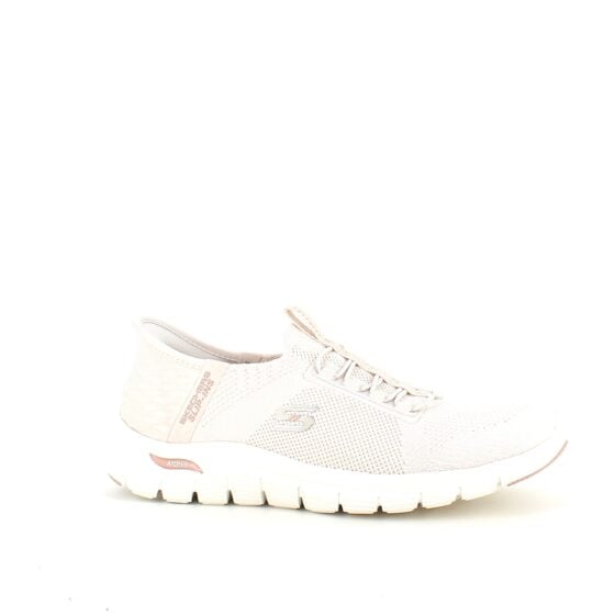 Beige Skechers slip-ons med svangstøtte