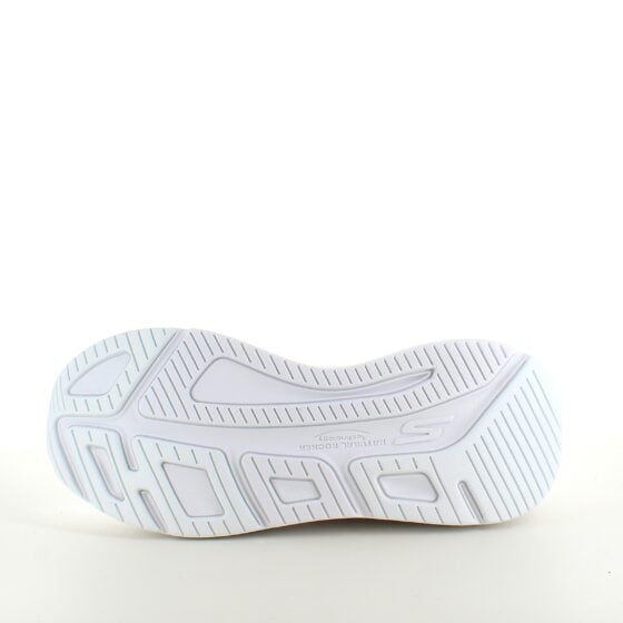 Hvite Skechers Max Cushion sko – optimal støtte og uovertruffen komfort.