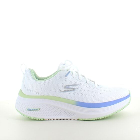 Hvite Skechers GoRun sko med flotte detaljer