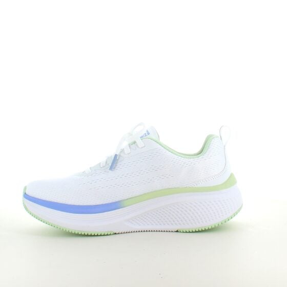 Hvite Skechers GoRun sko med flotte detaljer
