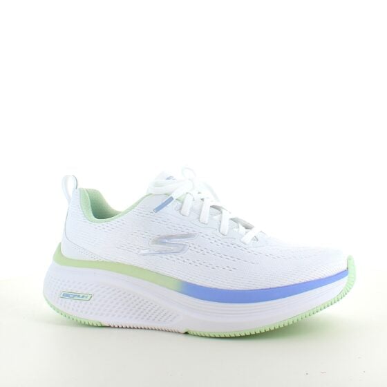 Hvite Skechers GoRun sko med flotte detaljer