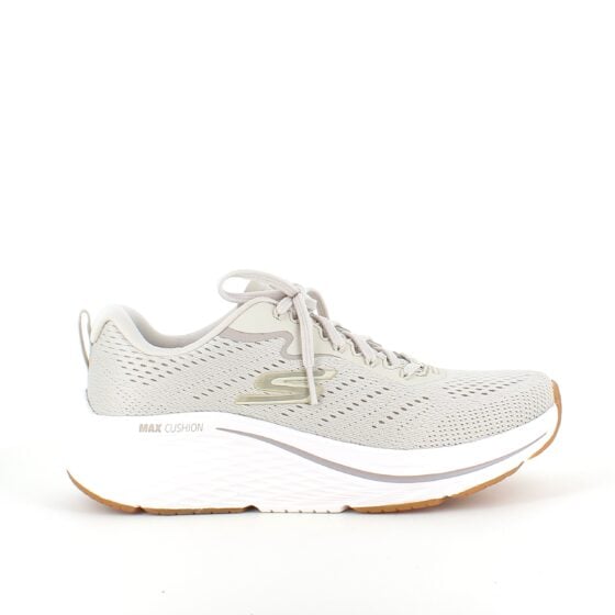 Beige Skechers Max Cushion sko – optimal støtte og enestående komfort.