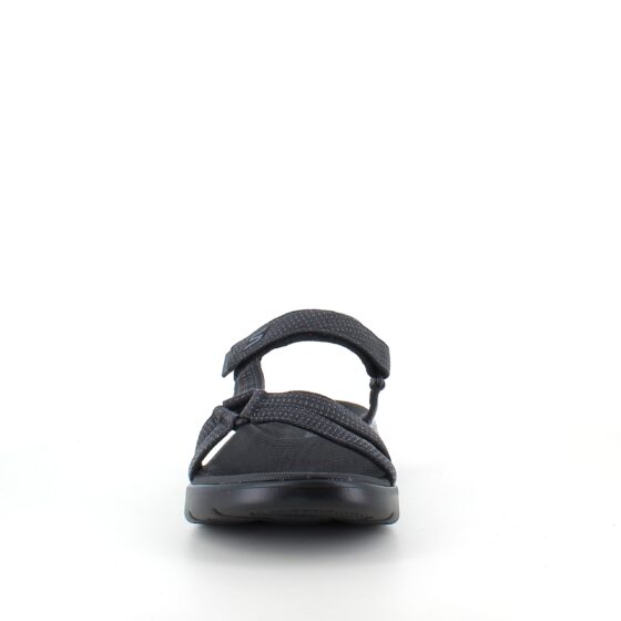 Sort Skechers GOwalk sandal, bred modell