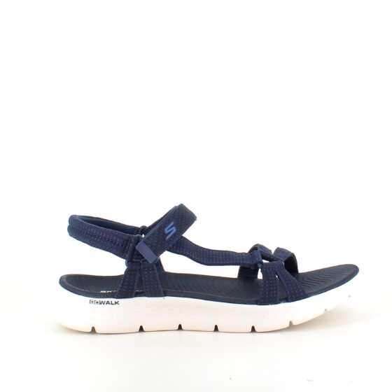 Marineblå Skechers GOwalk sandal, bred modell