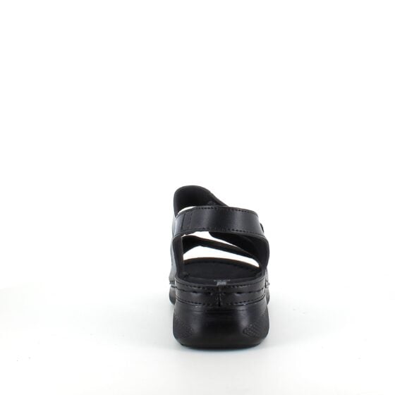 Svart sandal med tre justerbare remmer