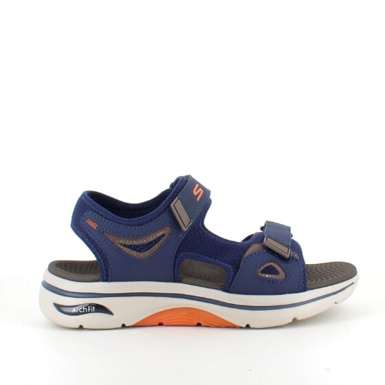 Marineblå Skechers herresandal med fotbuestøtte
