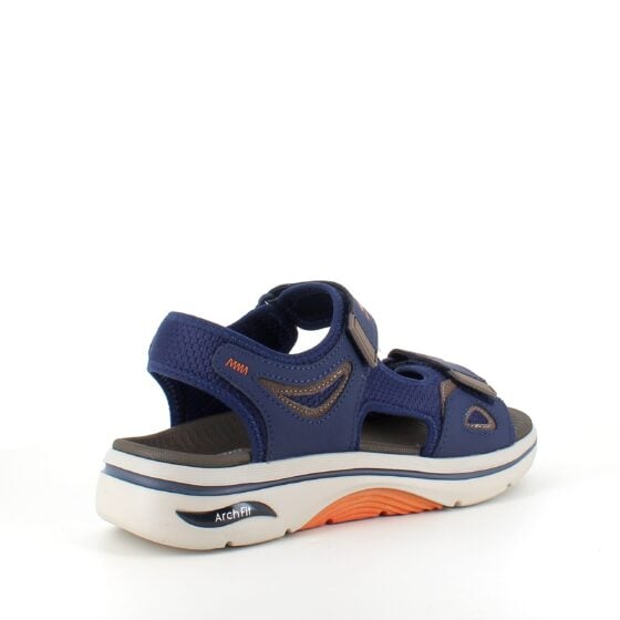 Marineblå Skechers herresandal med fotbuestøtte