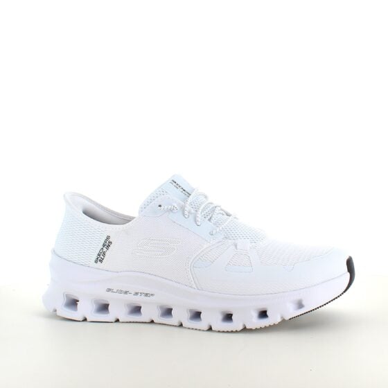 Hvite Skechers Slip-Ins sko med mye støtdemping