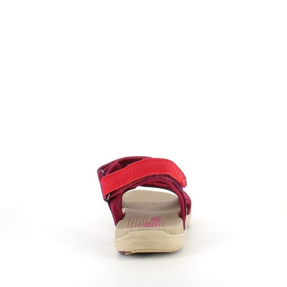Rød Corsica sandal fra Green Comfort med god bue støtte