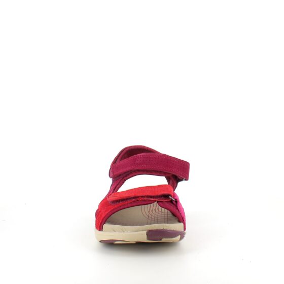 Rød Corsica sandal fra Green Comfort med god bue støtte