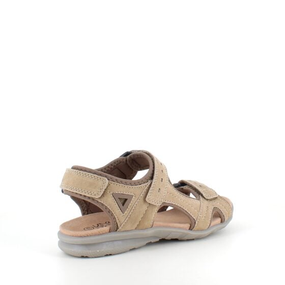 Beige og grå sporty sandal – komfort, støtte og et naturlig utseende i ett