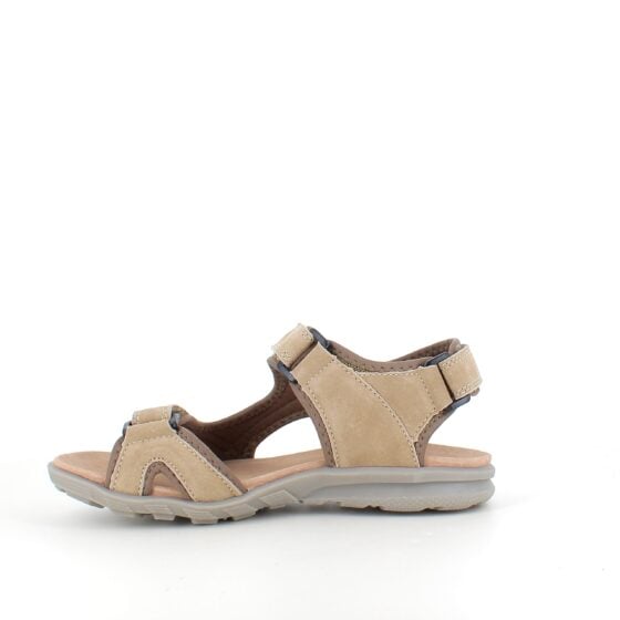 Beige og grå sporty sandal – komfort, støtte og et naturlig utseende i ett
