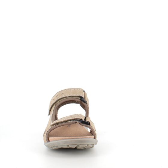 Beige og grå sporty sandal – komfort, støtte og et naturlig utseende i ett