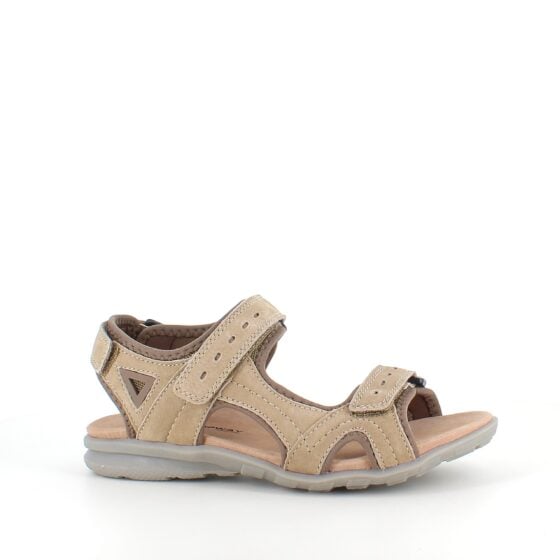 Beige og grå sporty sandal – komfort, støtte og et naturlig utseende i ett