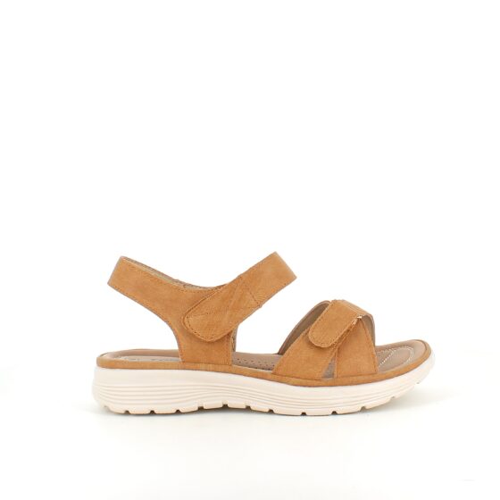 Komfortabel og lett sandal i vakker kamelfarge – perfekt for deg som er på beina hele dagen