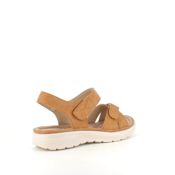 Komfortabel og lett sandal i vakker kamelfarge – perfekt for deg som er på beina hele dagen