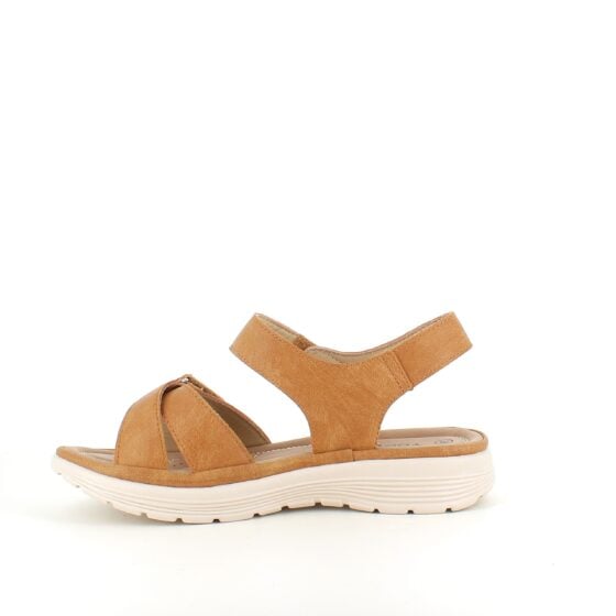 Komfortabel og lett sandal i vakker kamelfarge – perfekt for deg som er på beina hele dagen