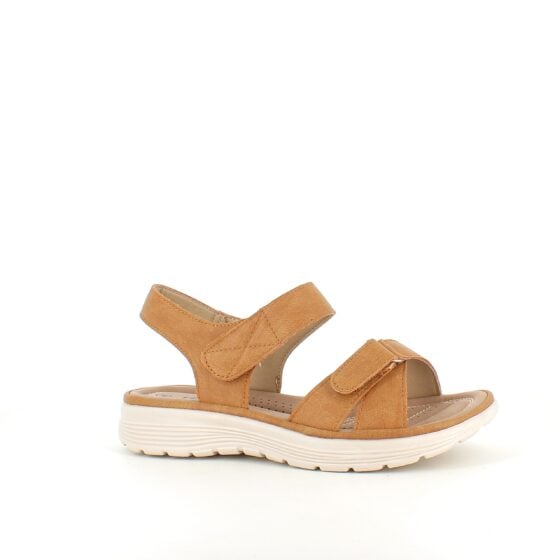 Komfortabel og lett sandal i vakker kamelfarge – perfekt for deg som er på beina hele dagen