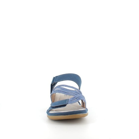 Komfort sandal med elastikk – i flott blå variant med fleksibilitet og stil