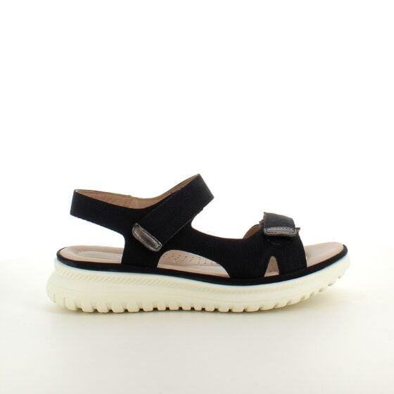 Klassisk svart sandal med ergonomisk komfort – for deg som går langt og står godt
