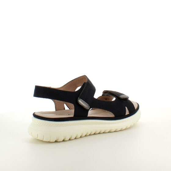 Klassisk svart sandal med ergonomisk komfort – for deg som går langt og står godt