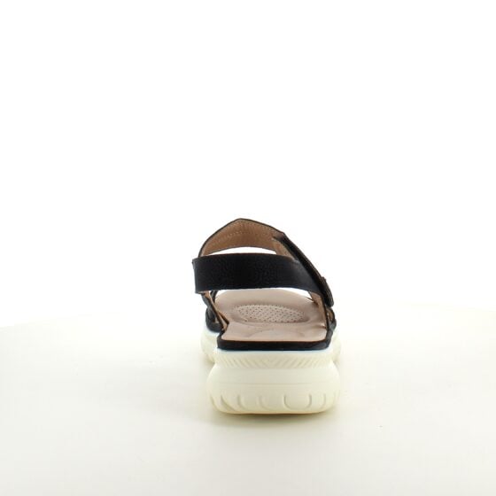 Klassisk svart sandal med ergonomisk komfort – for deg som går langt og står godt