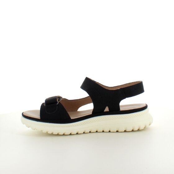 Klassisk svart sandal med ergonomisk komfort – for deg som går langt og står godt