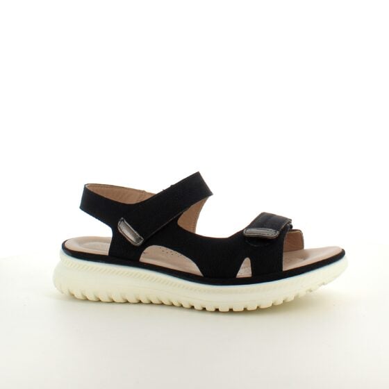 Klassisk svart sandal med ergonomisk komfort – for deg som går langt og står godt