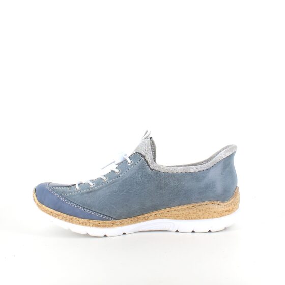 Blå Rieker slip-on joggesko med sølv effekter