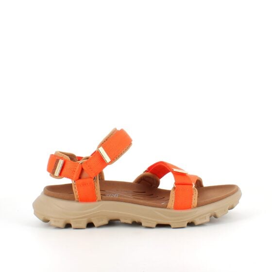 Oransje Woden sandal med god svangstøtte