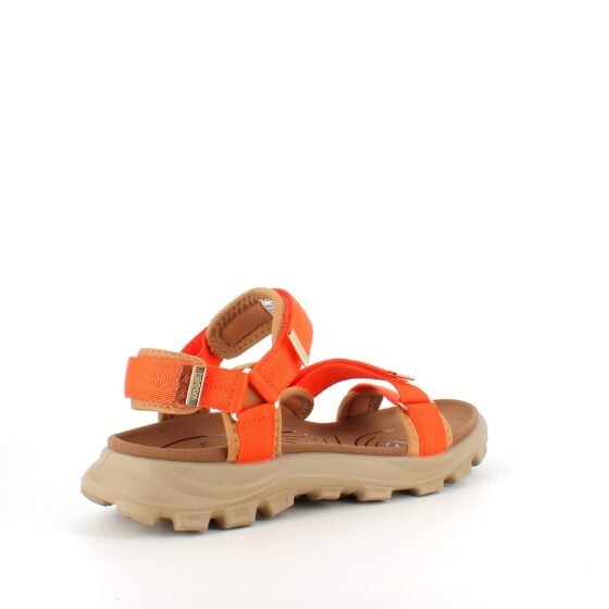 Oransje Woden sandal med god svangstøtte