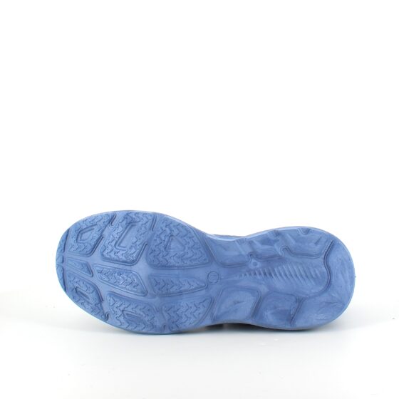 Blå slip-on sko med strikket overdel