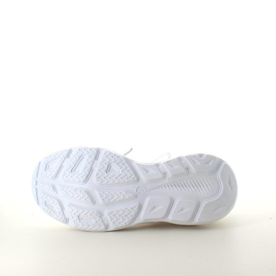 Hvite slip-on sko med strikket overdel