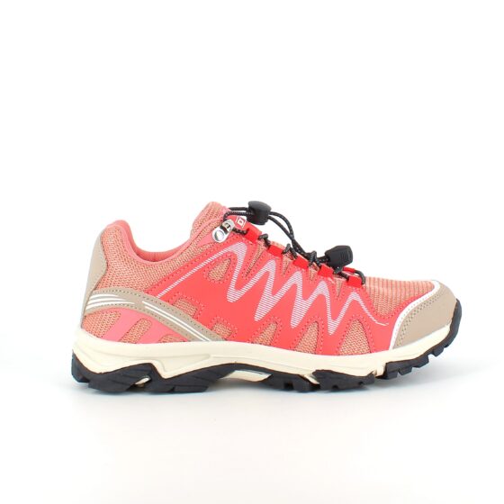 Fleksible lakserosa sneakers med elastiske skolisser.