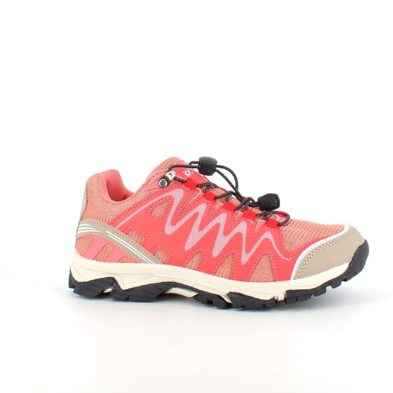 Fleksible lakserosa sneakers med elastiske skolisser.