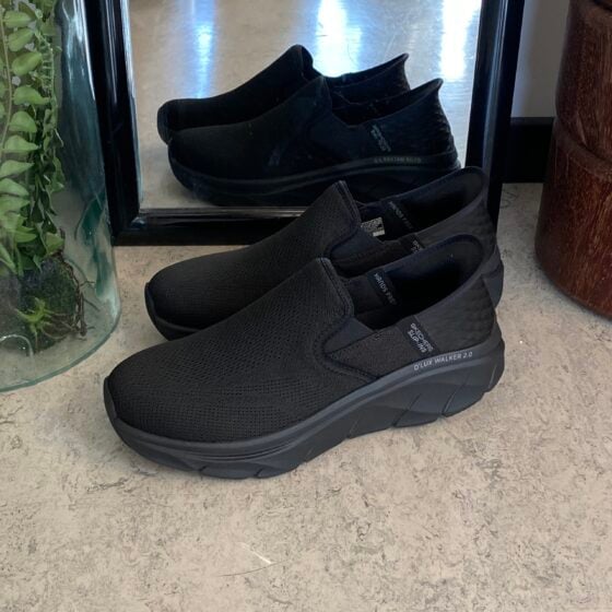 Svart herre slip-in sko fra Skechers