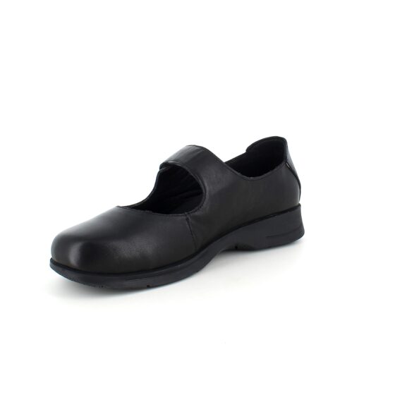 Ballerina i skinn fra Green Comfort med borrelåsåpning