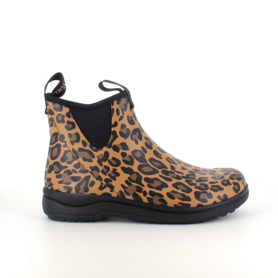 Green Comfort gummistøvel i leopardmønster med svangstøtte