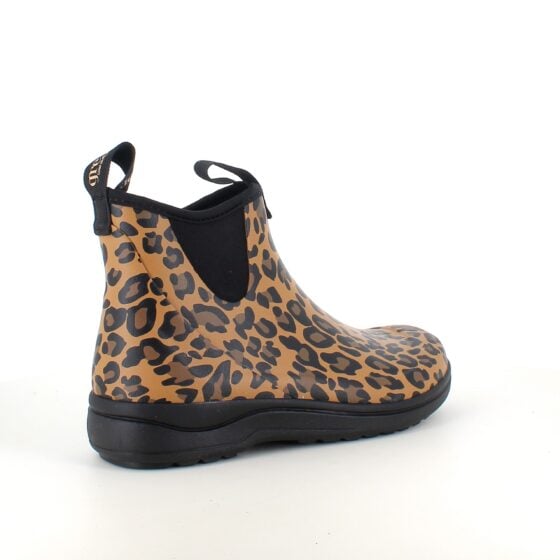 Green Comfort gummistøvel i leopardmønster med svangstøtte