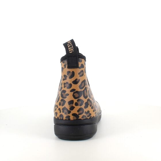 Green Comfort gummistøvel i leopardmønster med svangstøtte